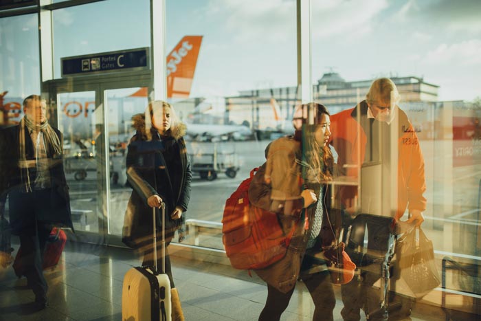 Partenza in aereo con zaino porta pc o trolley