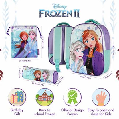 Zaino Frozen Bimba 3D, scacchetto e astuccio