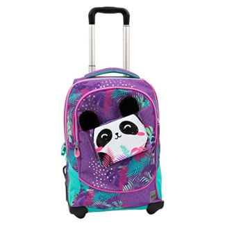 Go Pop - Zaino con Trolley femminile - 3 Grafiche Frontali Intercambiabili e Pop-Up, 2 Scomparti con cerniera, Spallacci Imbottiti, adatto alla scuola primaria, 34 l x 47 h x 23 p - 36 litri